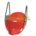 Cubby House Full Bucket Swing Polymer - Red