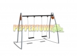 Steel Swing Frame with Flat Commercial Rubber Swings