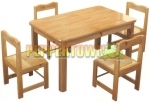 Wooden Table and Chair Set