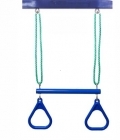 Hills Compatible Trapeze & Rings on Rope - Blue