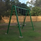 LAZA Junior Double Steel Swing Set