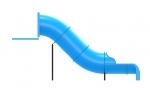 Straight Tube Tunnel Slide with 45° for 1600mm deck height
