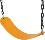 Soft Strap Swing Seat on 2600mm Ouch Free Coated Chains - Yellow