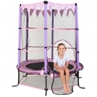 4.5ft Purple Unicorn Safety Trampoline