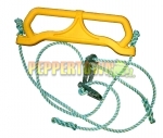 Plastic Trapeze Swing on Rope - Yellow