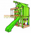 Skyfort Trapeze Gym with TWS Slide