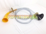 Telephone Tube- Clear w Yodelling Horn and anchors - Clear 3m