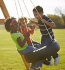 Classic Plastic Tyre Swing with Swivel Hanger 