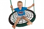 Oval Nest Swing - Black and Green