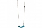 Plastic Swing Seat With Premium Adjustable Poly Hemp Ropes - TURQUOISE