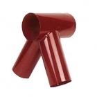 Swing Corner 100 x 80 x 80mm Round - Short Tube - Red